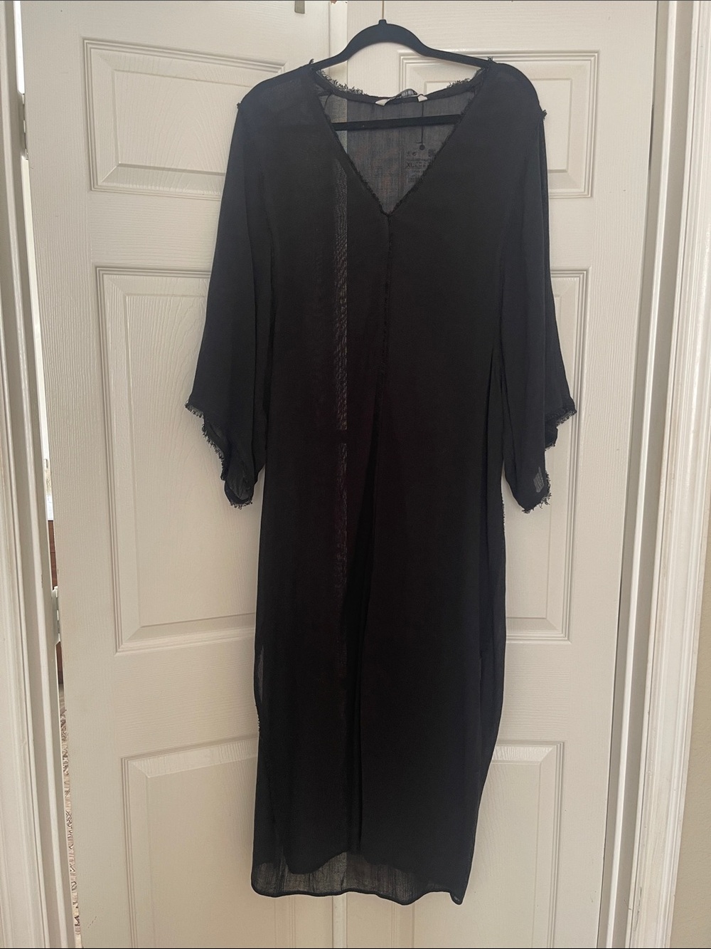 Black Sheer Long Robe - Women's Intimates & Sleepwear